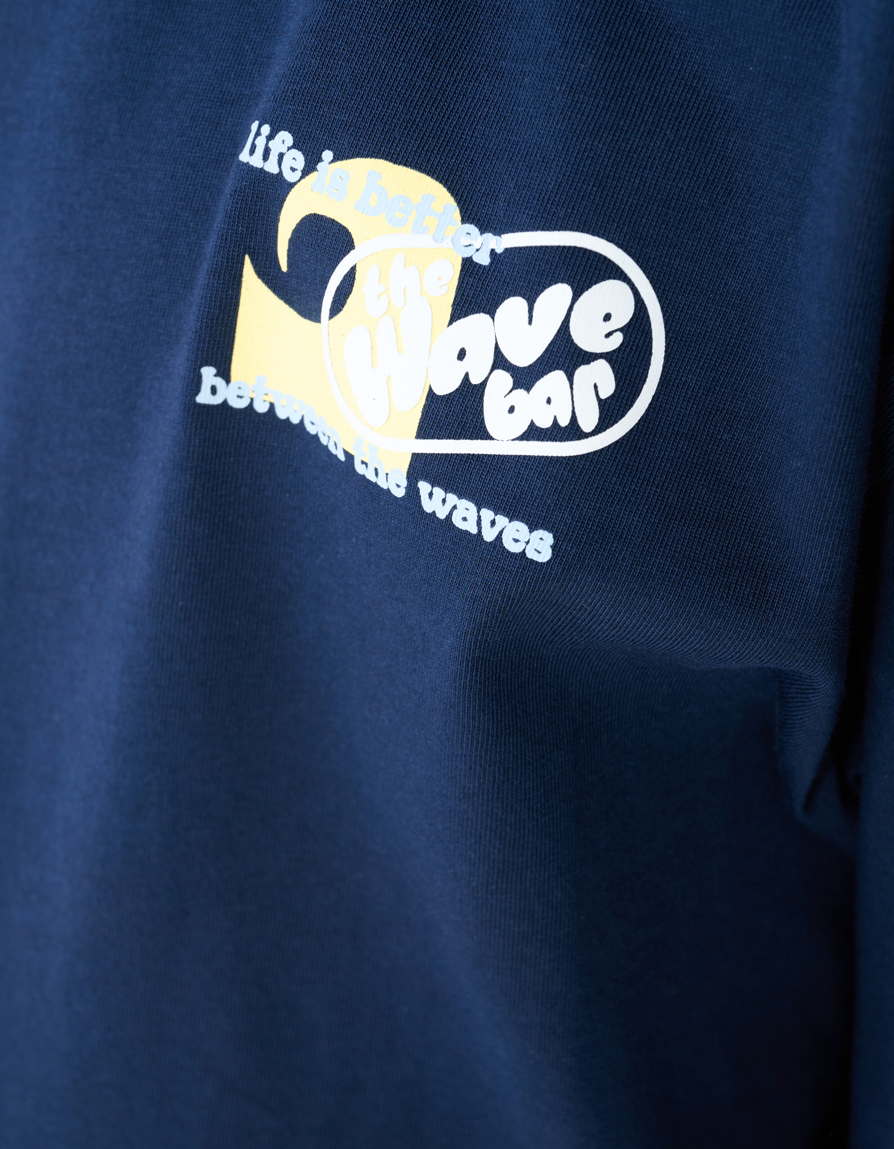 Oversized Waves Artwork T-shirt Donkerblauw SHOEBY BOYS