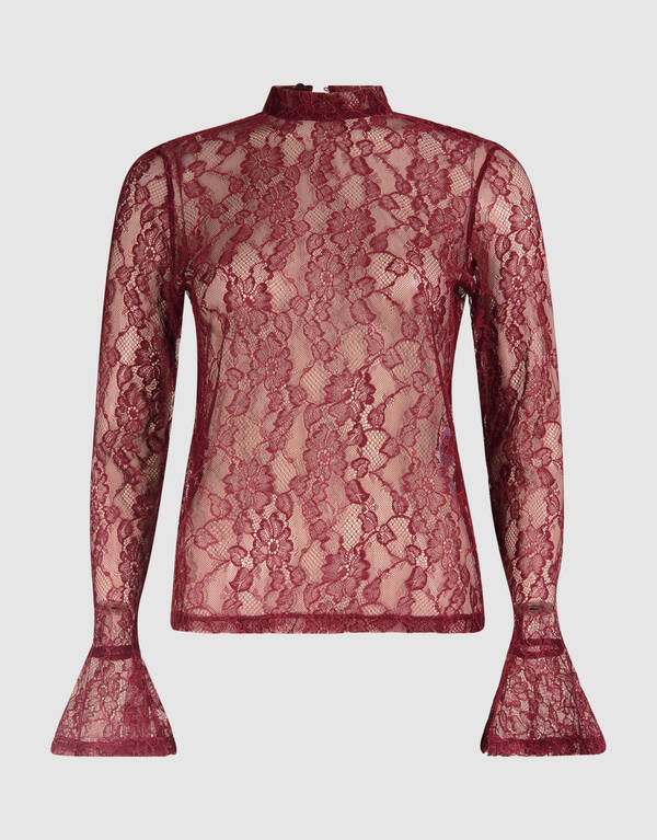 Kanten Top Bordeaux SHOEBY WOMEN