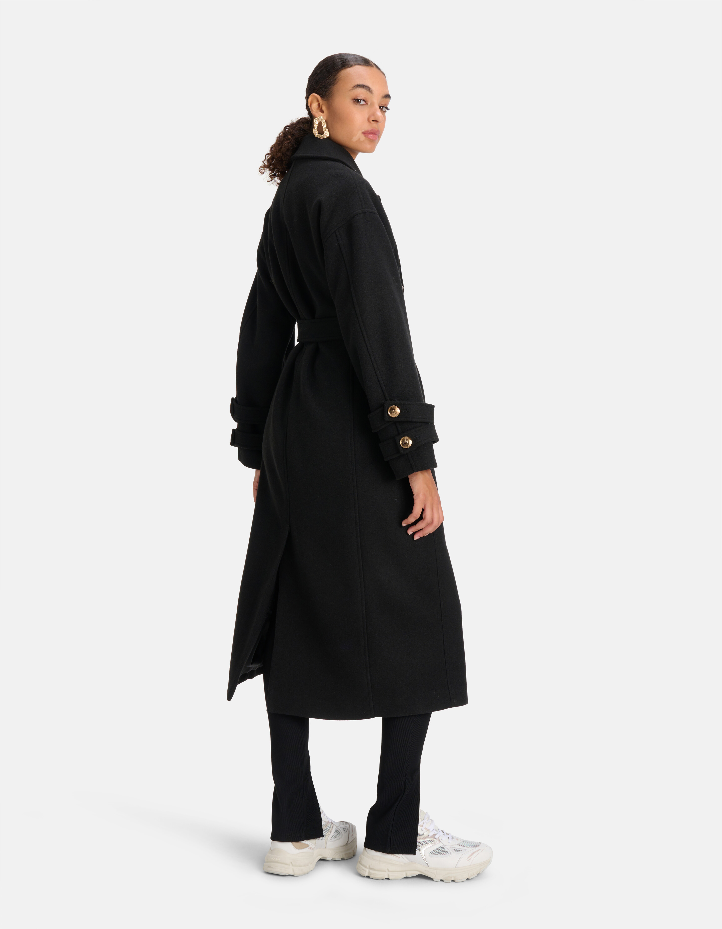Lange Mantel Jas Zwart SHOEBY WOMEN
