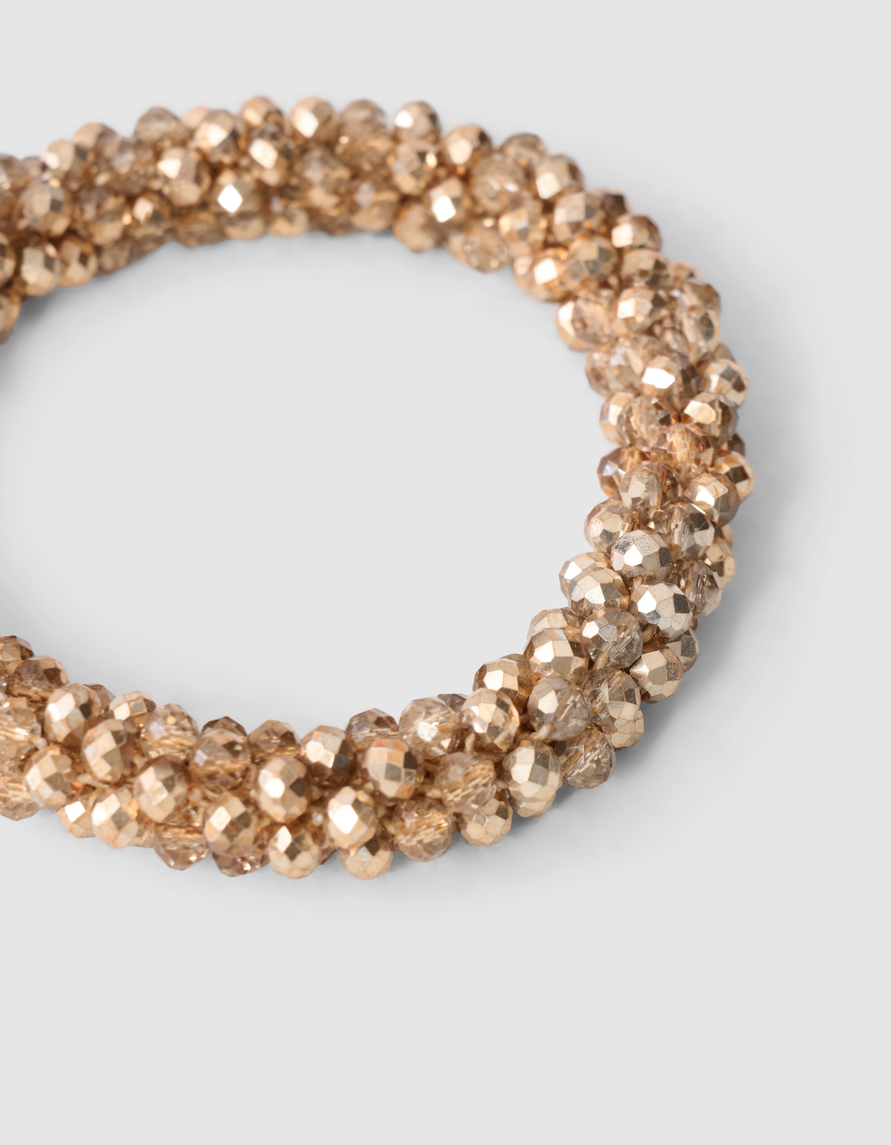 Beaded Haarelastiek Bruin SHOEBY ACCESSOIRES