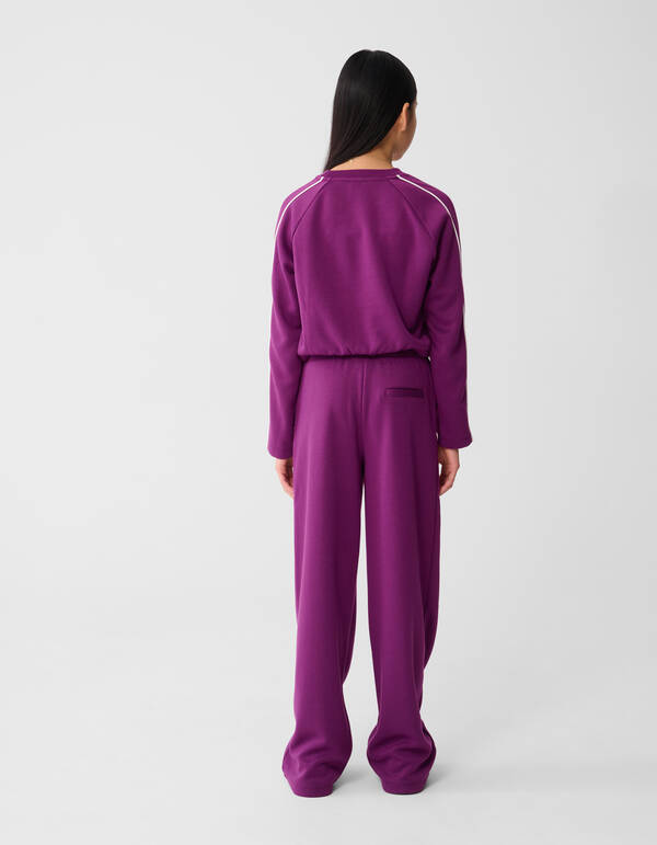 Piping Wide Leg Fit Broek Paars SHOEBY GIRLS