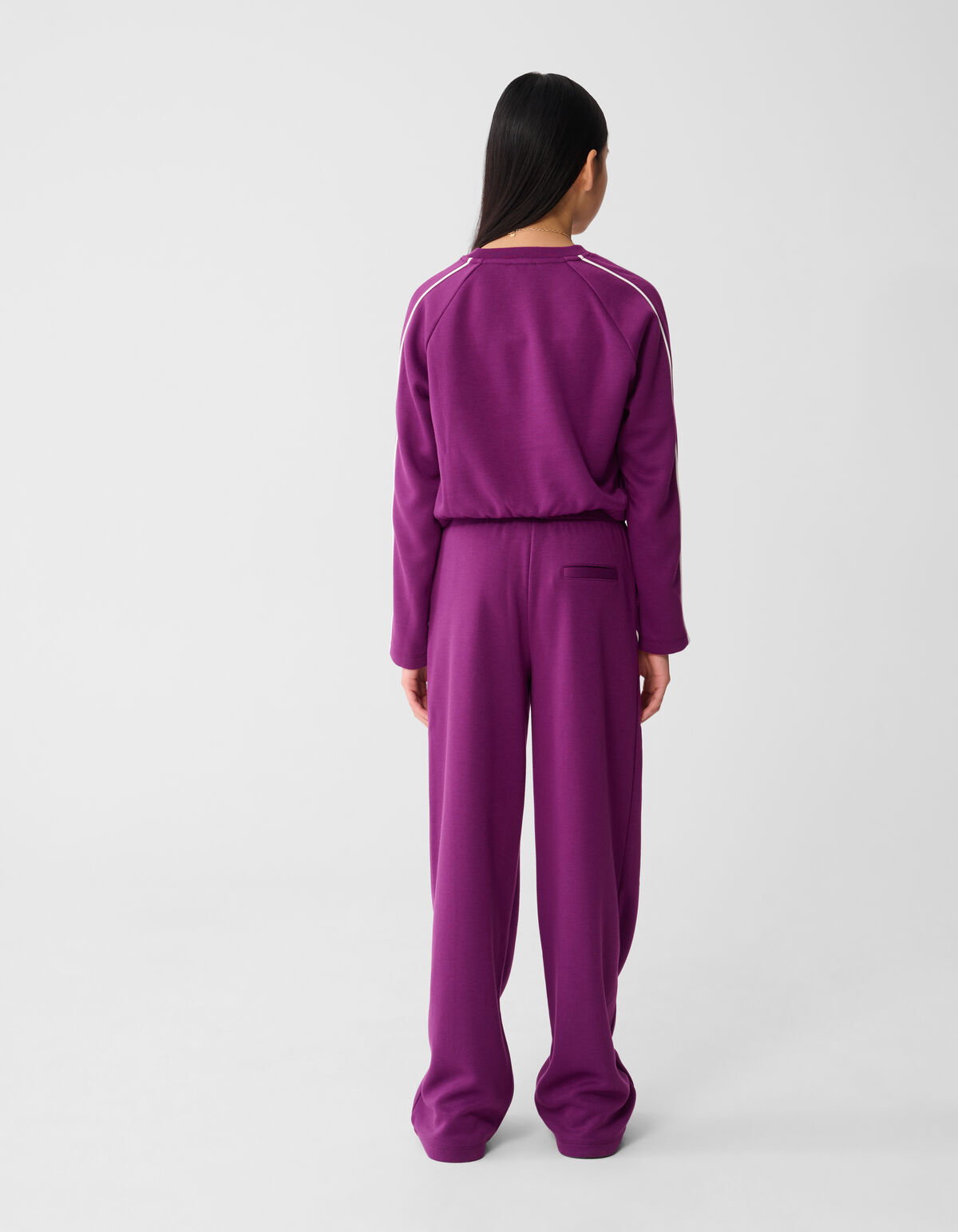 Piping Wide Leg Fit Broek Paars SHOEBY GIRLS