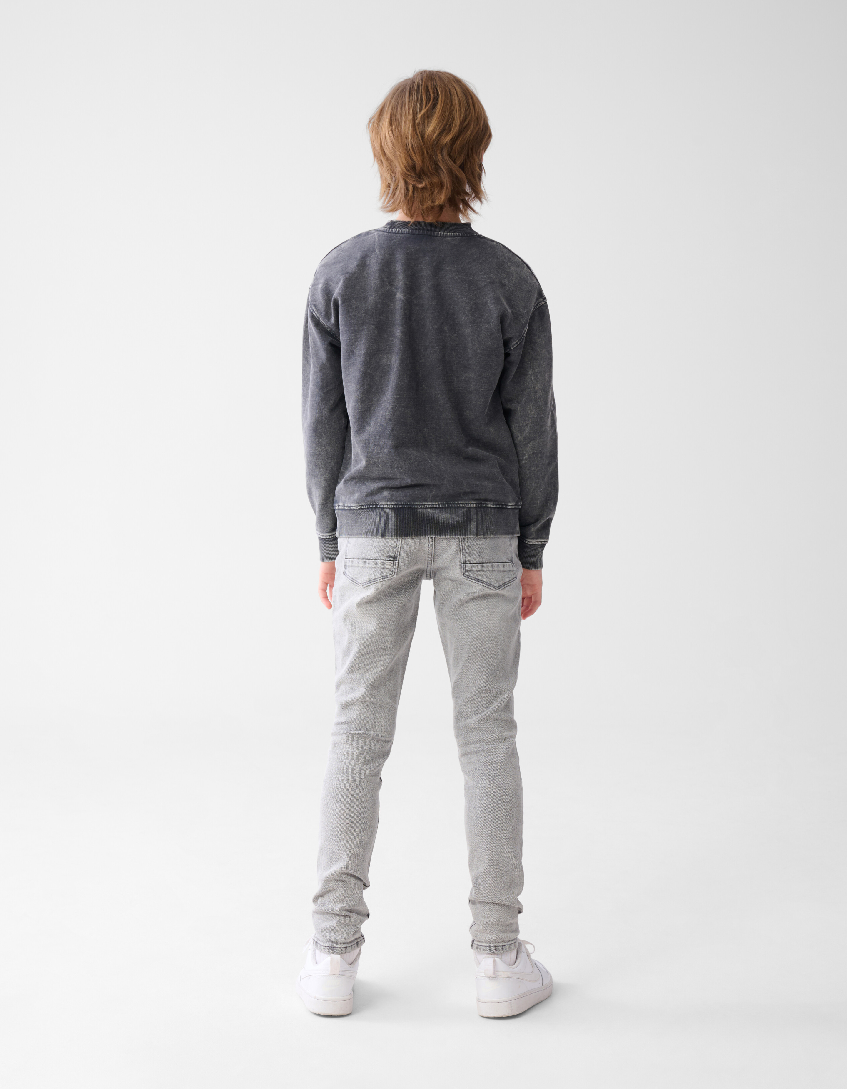 Washed Artwork Sweater Grijs SHOEBY BOYS