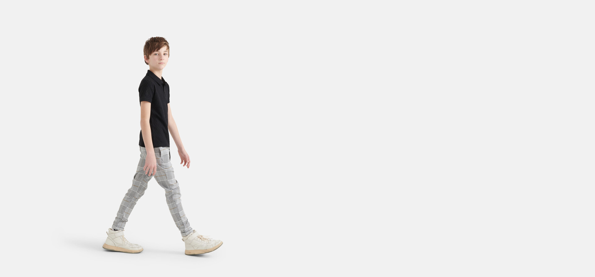Blok Structuur Polo Zwart SHOEBY BOYS