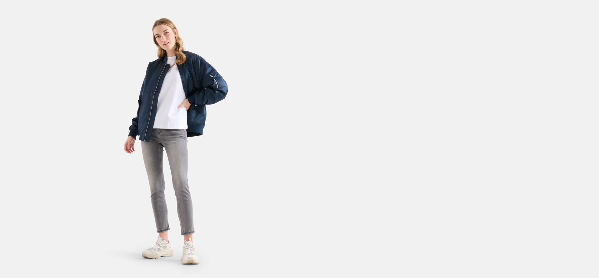 Skinny Jeans Lichtgrijs L28 Eksept