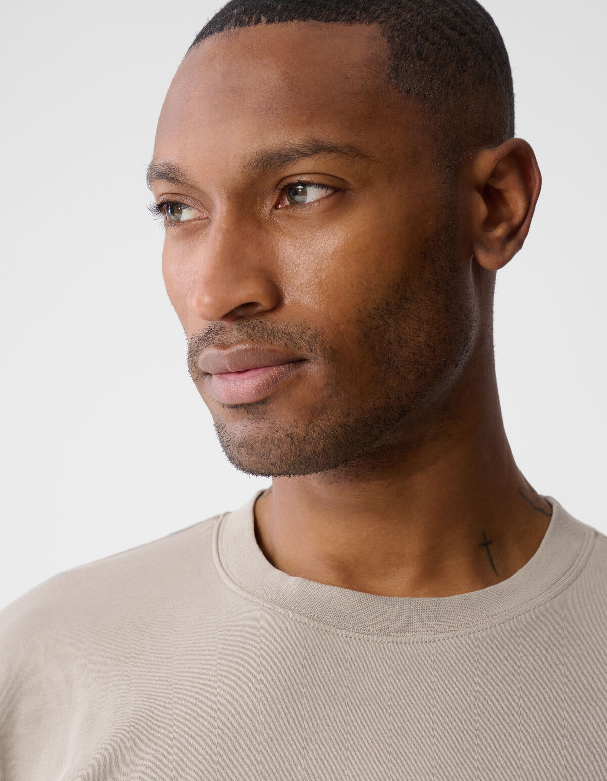 Spark Embroidery T-shirt Lichtbruin SHOEBY MEN