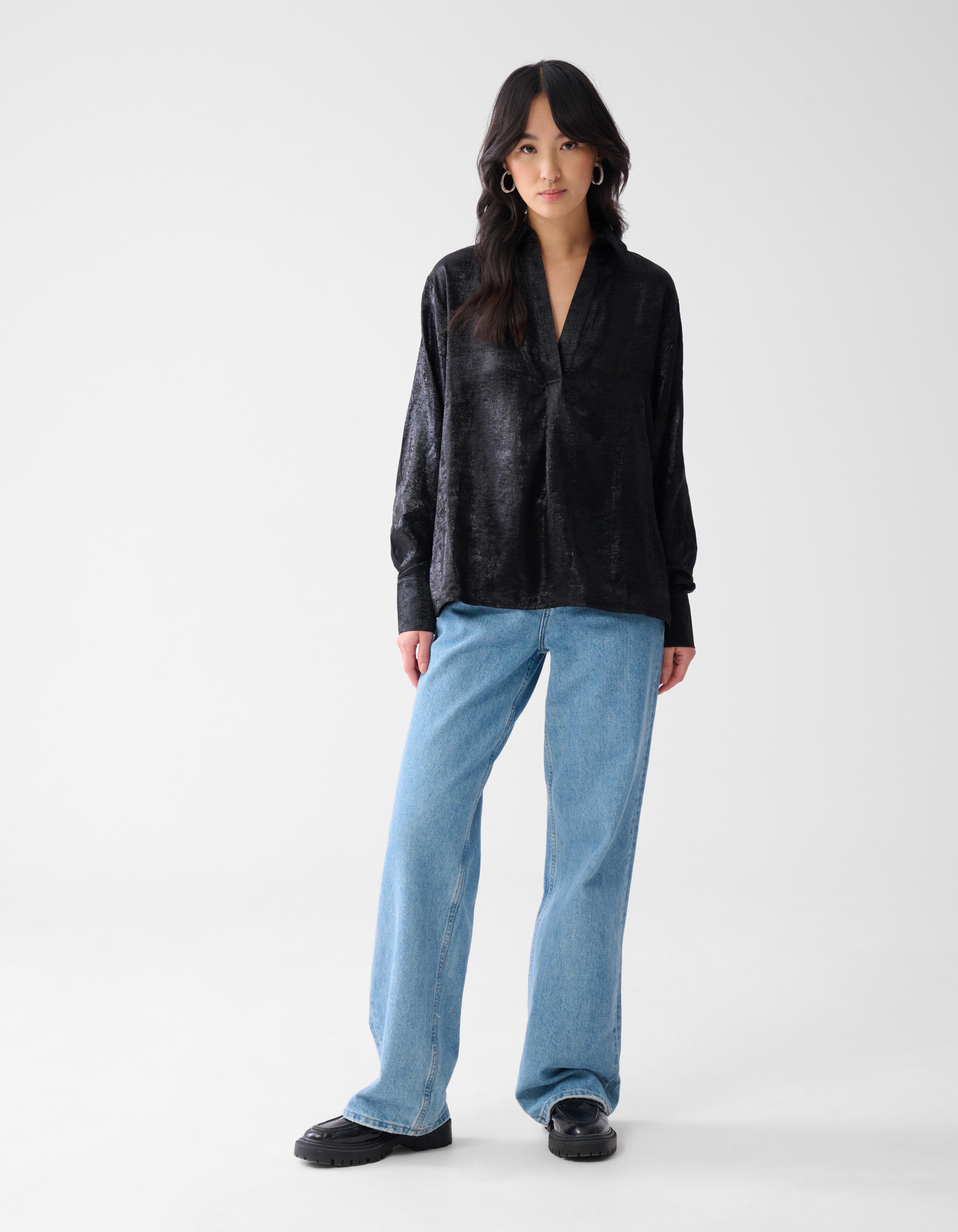 Glitter Blouse Zwart SHOEBY WOMEN