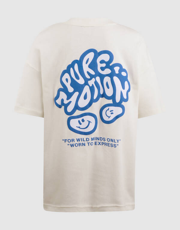 Motion Artwork T-shirt Gebroken Wit SHOEBY BOYS