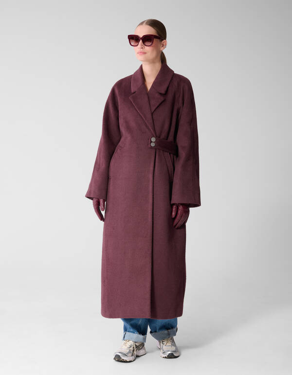 Lange Wollen Jas Donkerrood By Mieke SHOEBY WOMEN