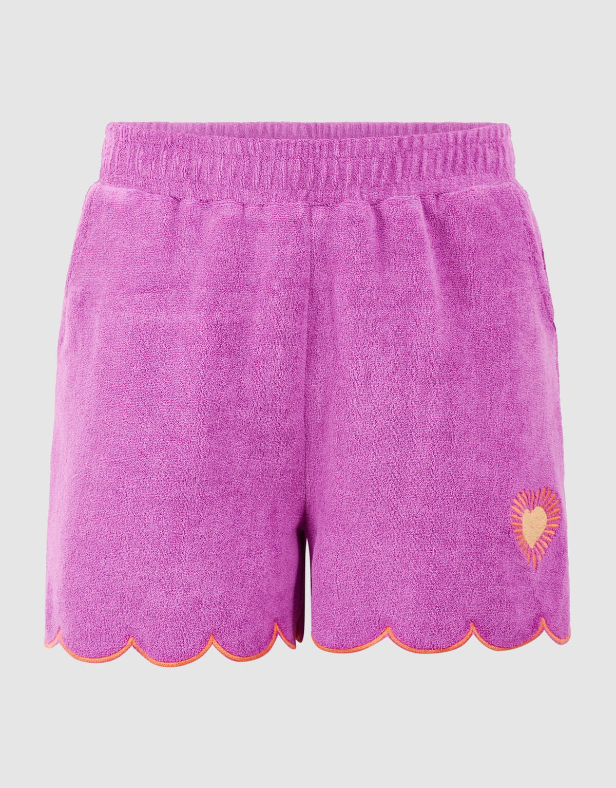 Towelling Heart Short Paars SHOEBY GIRLS