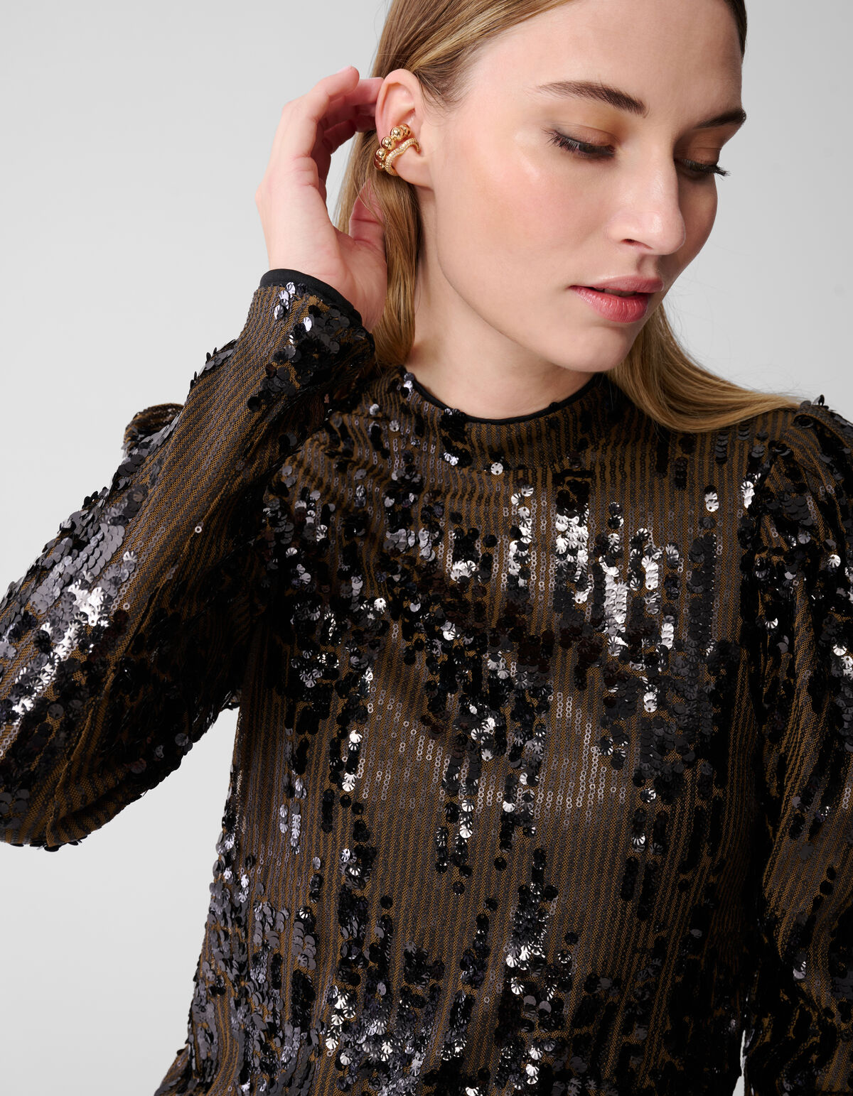 Sequin Top Khaki SHOEBY WOMEN