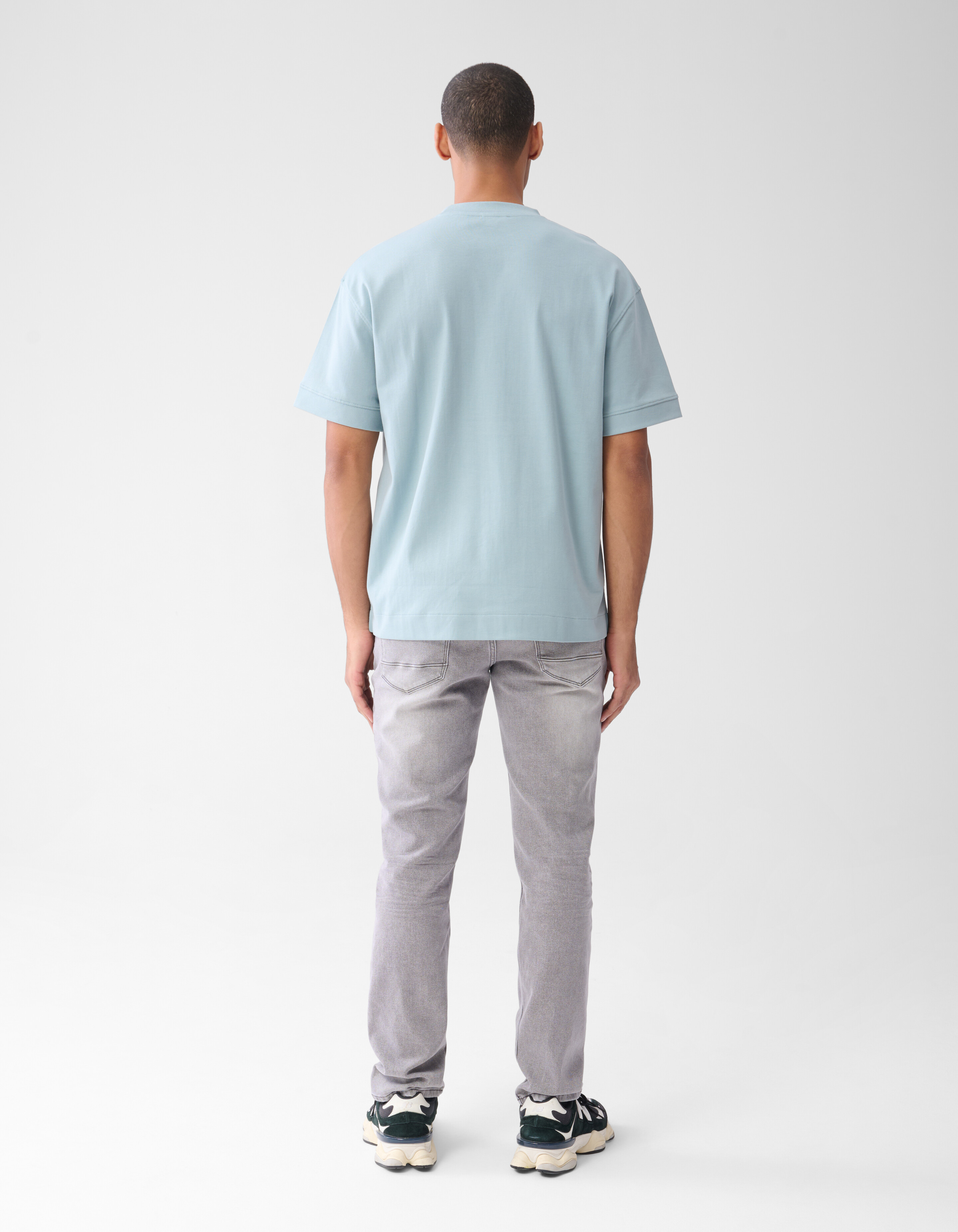 Embroidery T-shirt Lichtblauw SHOEBY MEN