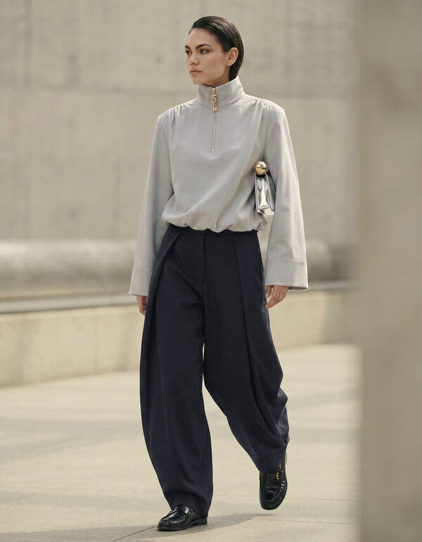 Extreme Pleat Barrel Fit Pantalon Zwart SHOEBY WOMEN
