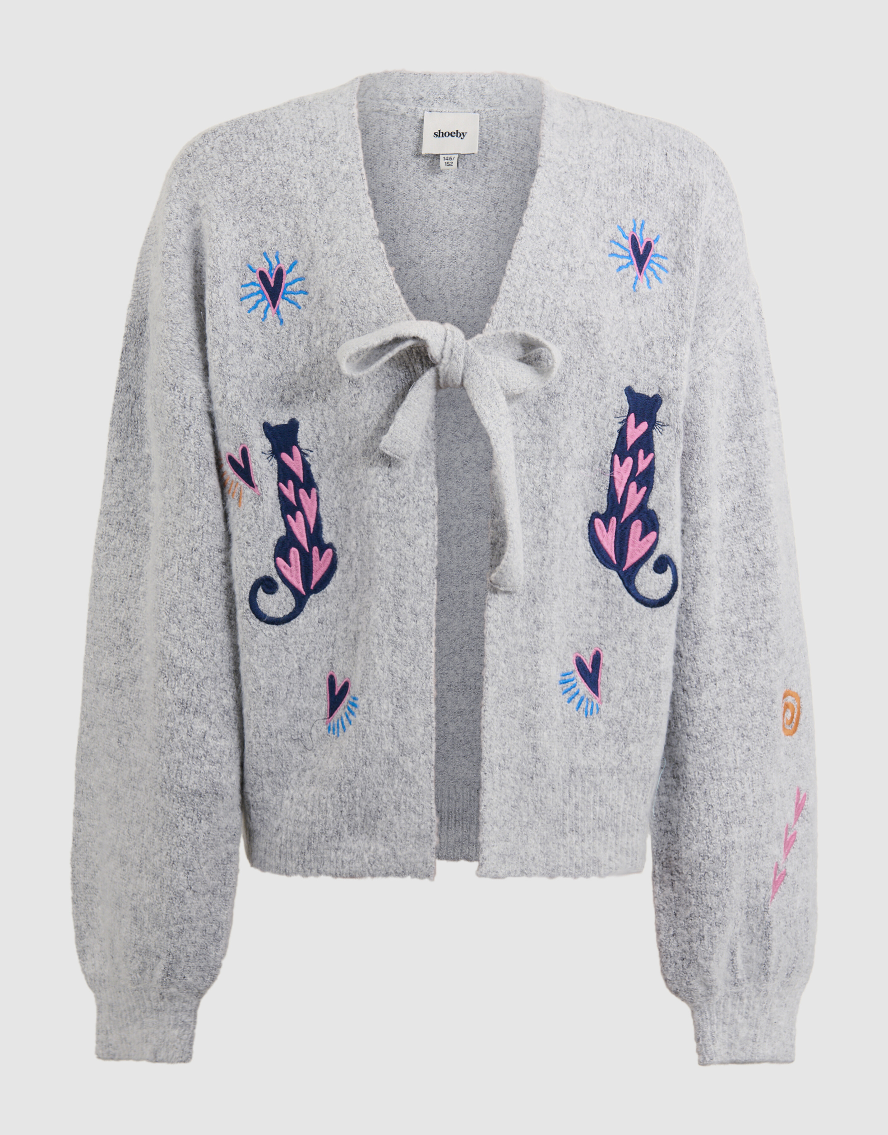 Embroidery Knit Vest Grijs SHOEBY GIRLS