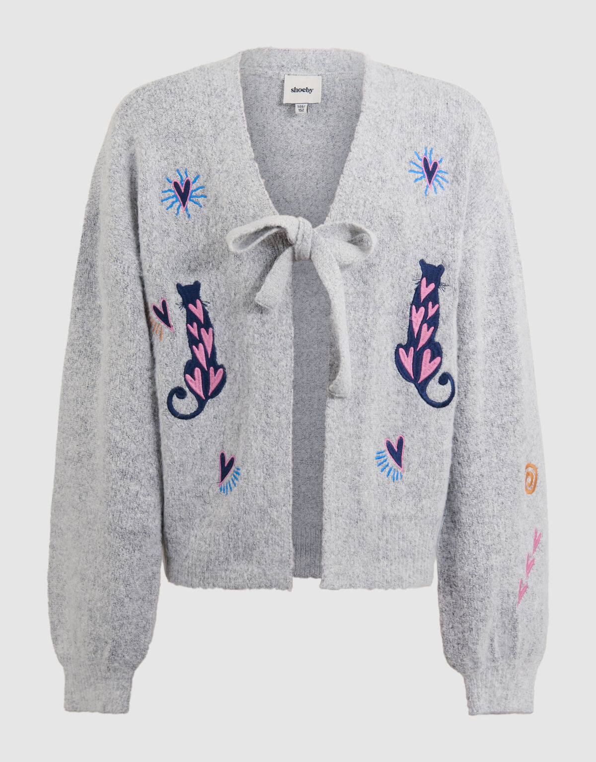 Embroidery Knit Vest Grijs SHOEBY GIRLS
