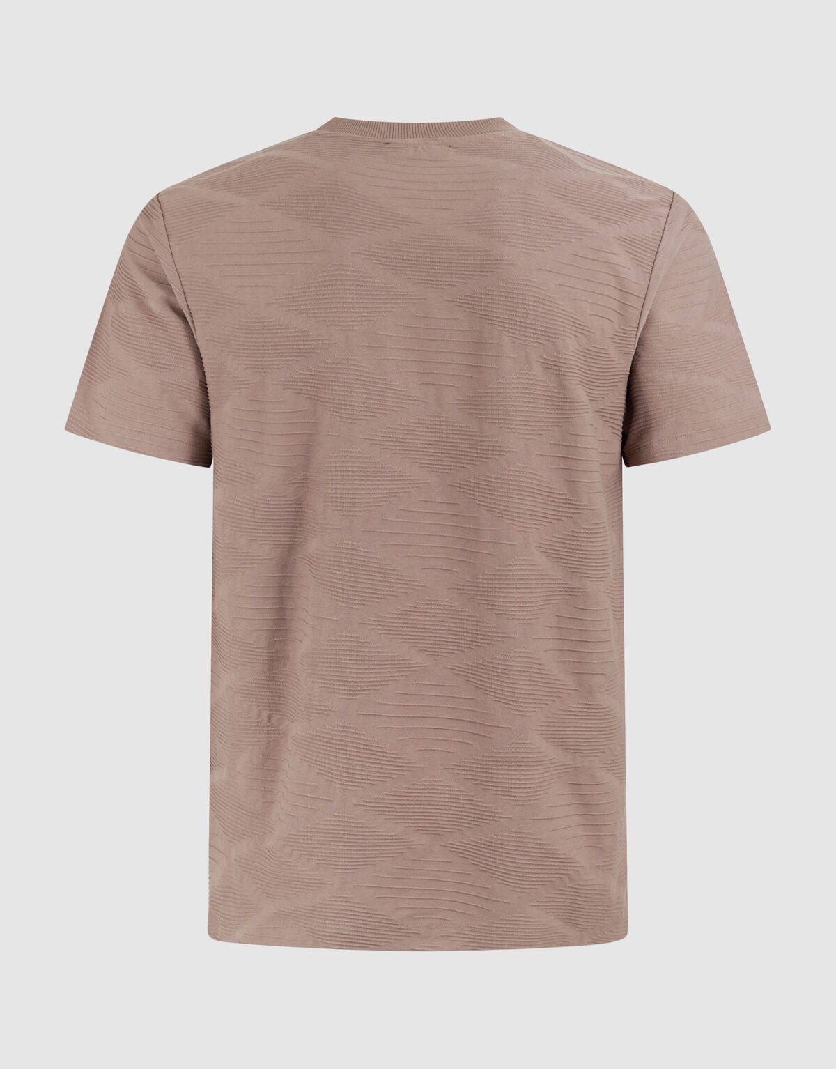 Wave Structuur T-shirt Lichtbruin SHOEBY MEN