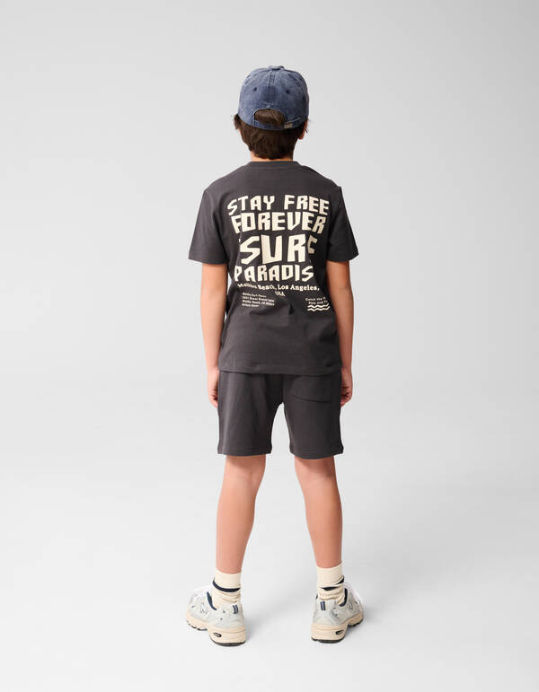 Beach Artwork Short Donkergrijs SHOEBY BOYS