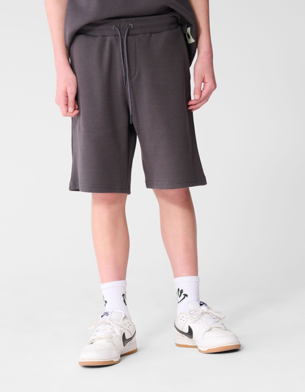 Waffle Structuur Short Donkergrijs SHOEBY BOYS