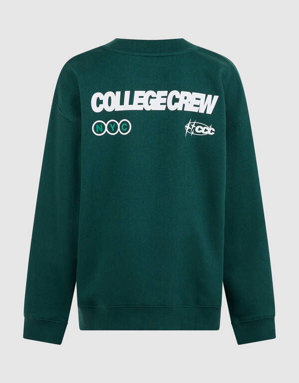 Oversized Sweater Donkergroen SHOEBY BOYS