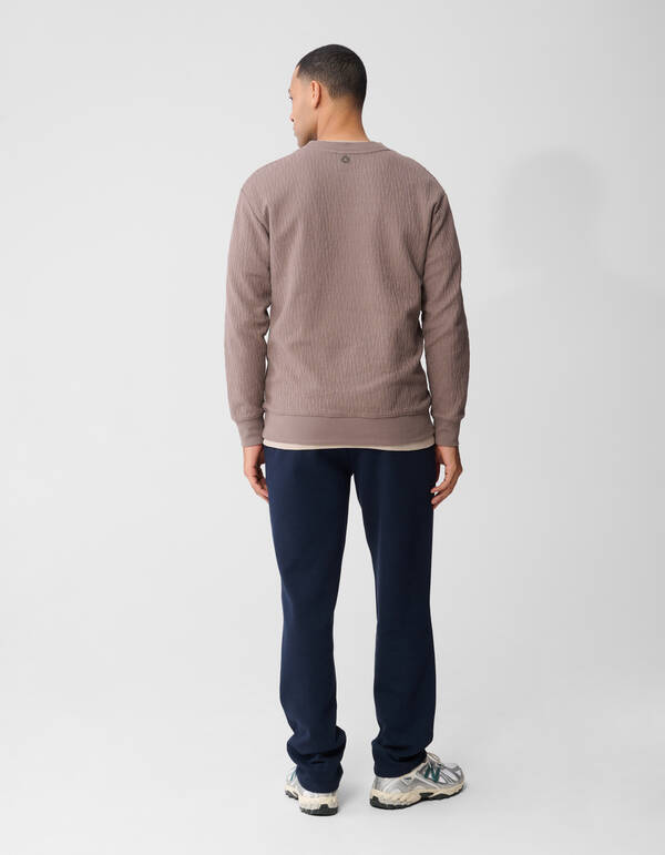 Structuur Sweater Lichtbruin SHOEBY MEN