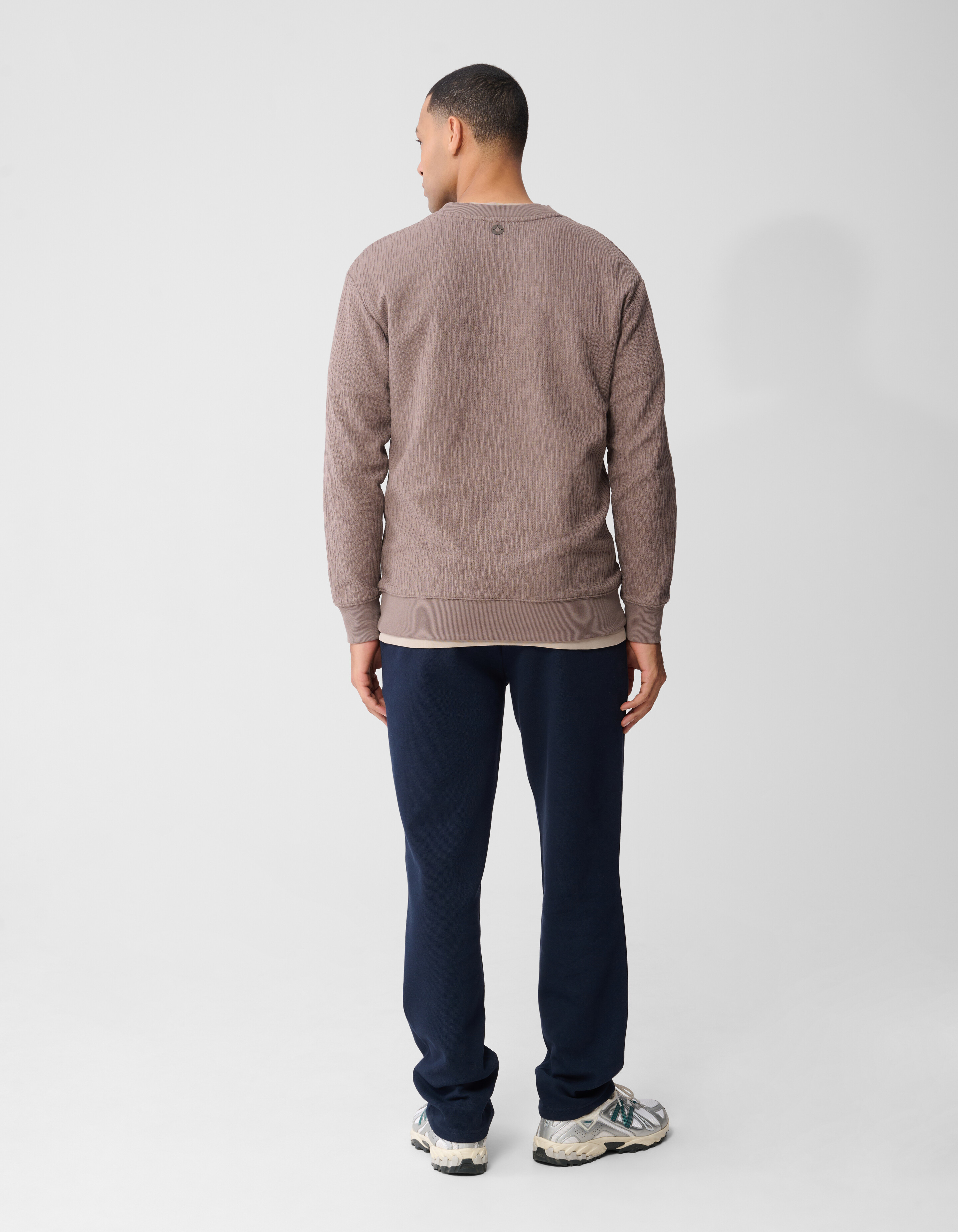 Structuur Sweater Lichtbruin SHOEBY MEN