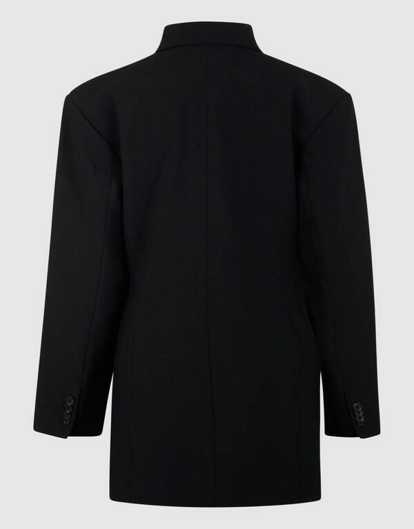 Oversized Strik Blazer Jurk Zwart SHOEBY WOMEN