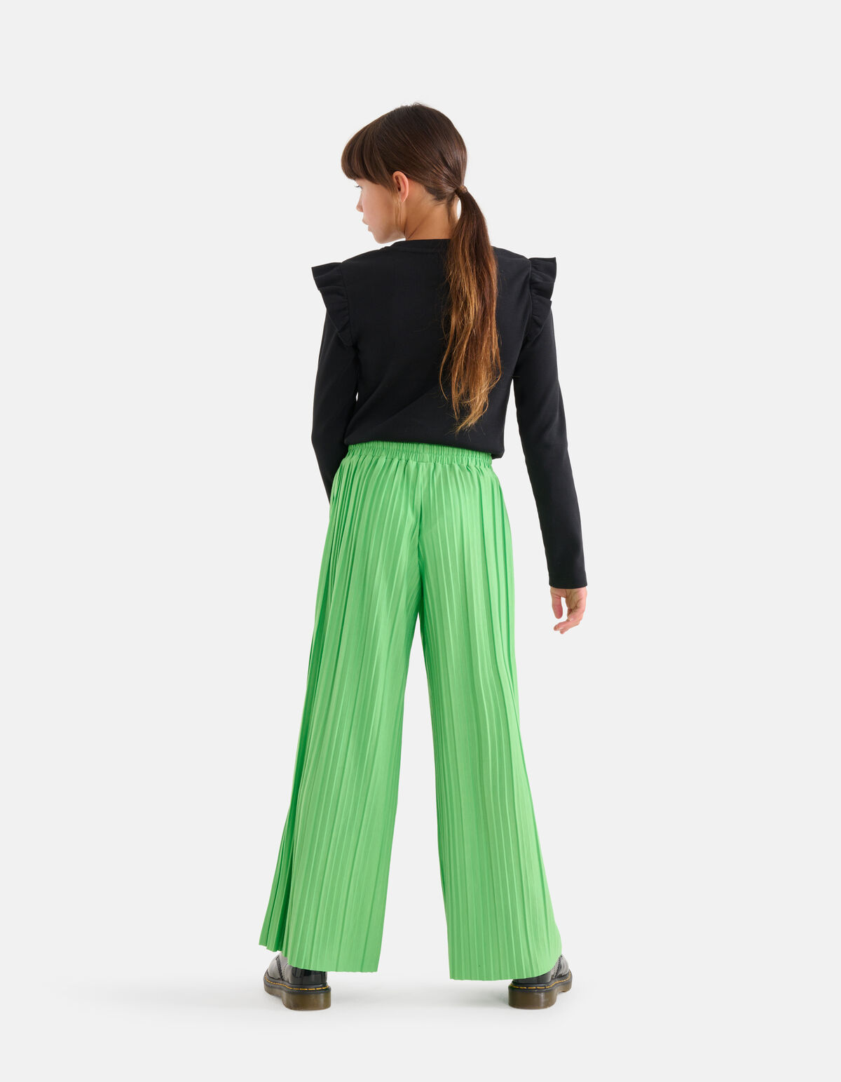 Plisse Palazzo Broek Groen SHOEBY GIRLS