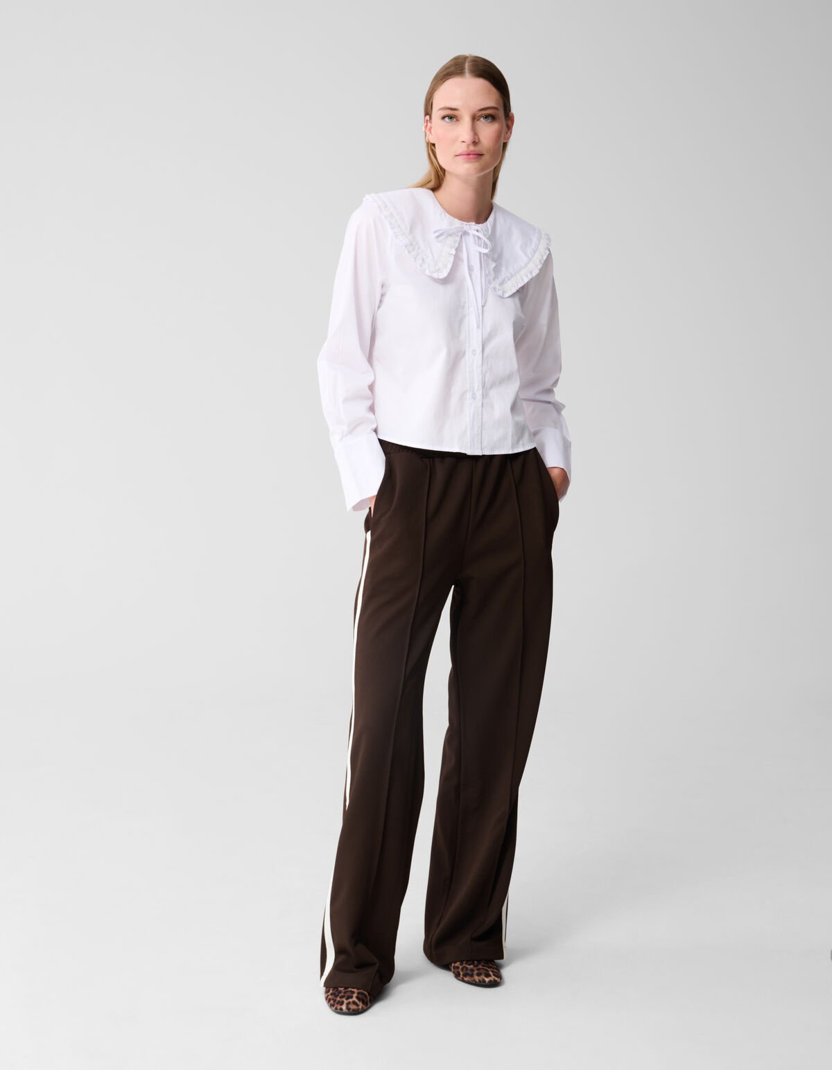 Big Collar Blouse Wit SHOEBY WOMEN