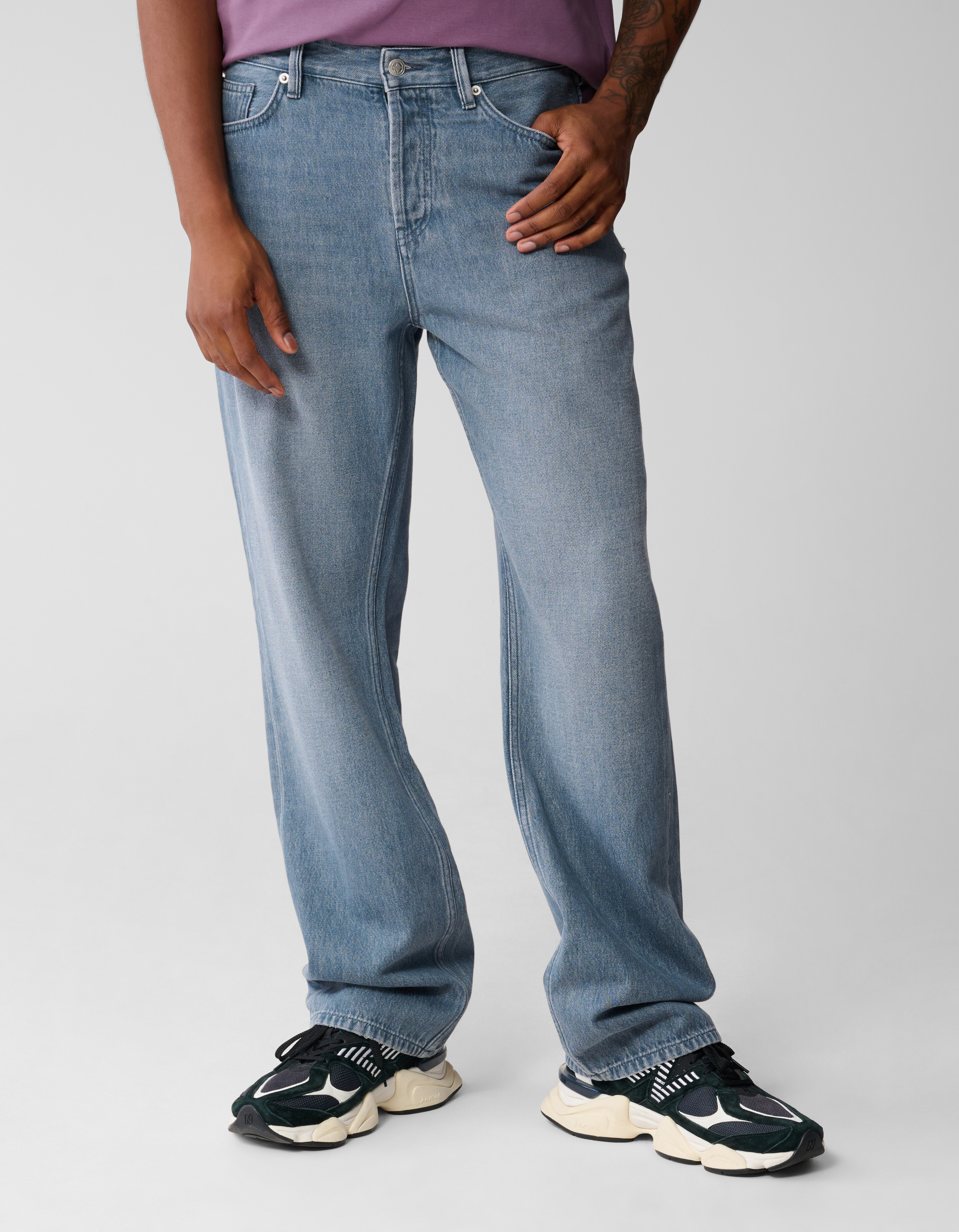 Relaxed Fit Jeans Blauw/Grijs SHOEBY MEN