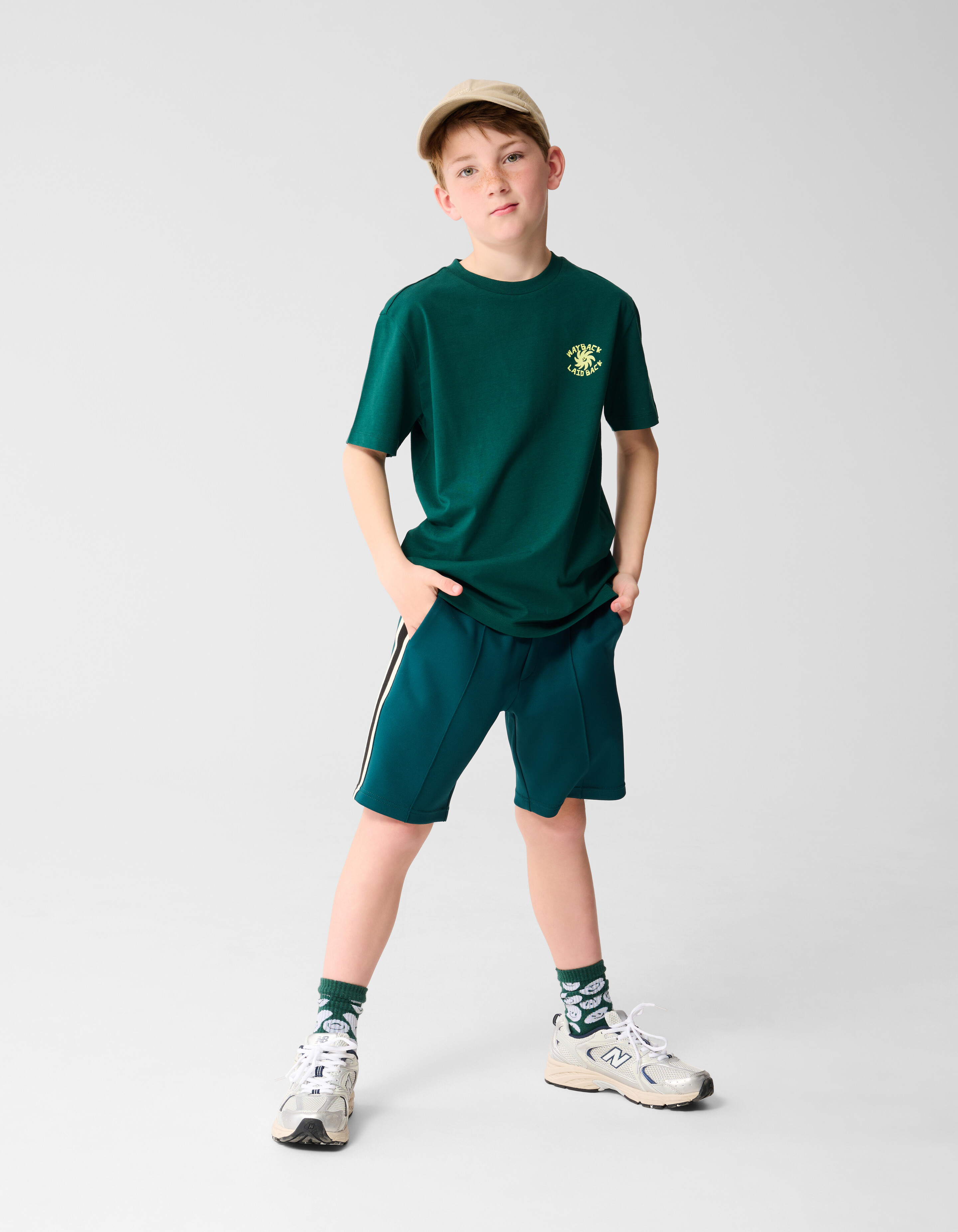 Wayback Artwork T-shirt Donkergroen SHOEBY BOYS