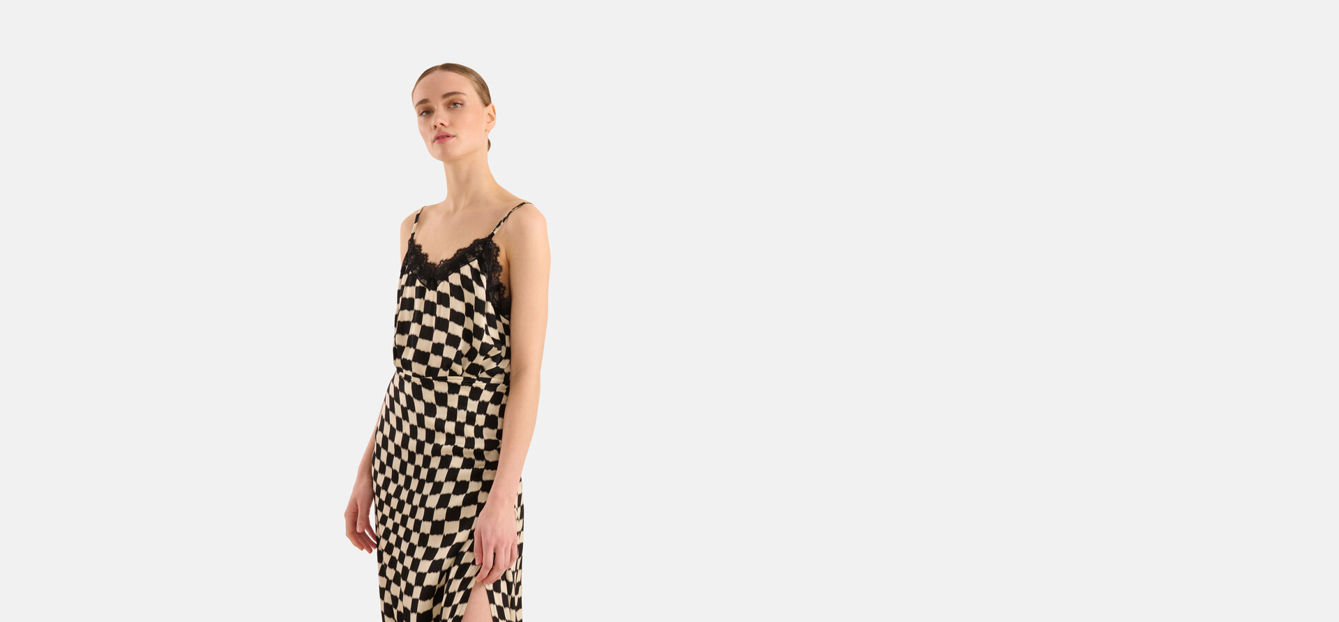 Printed Singlet Zwart/Gebroken Wit SHOEBY WOMEN