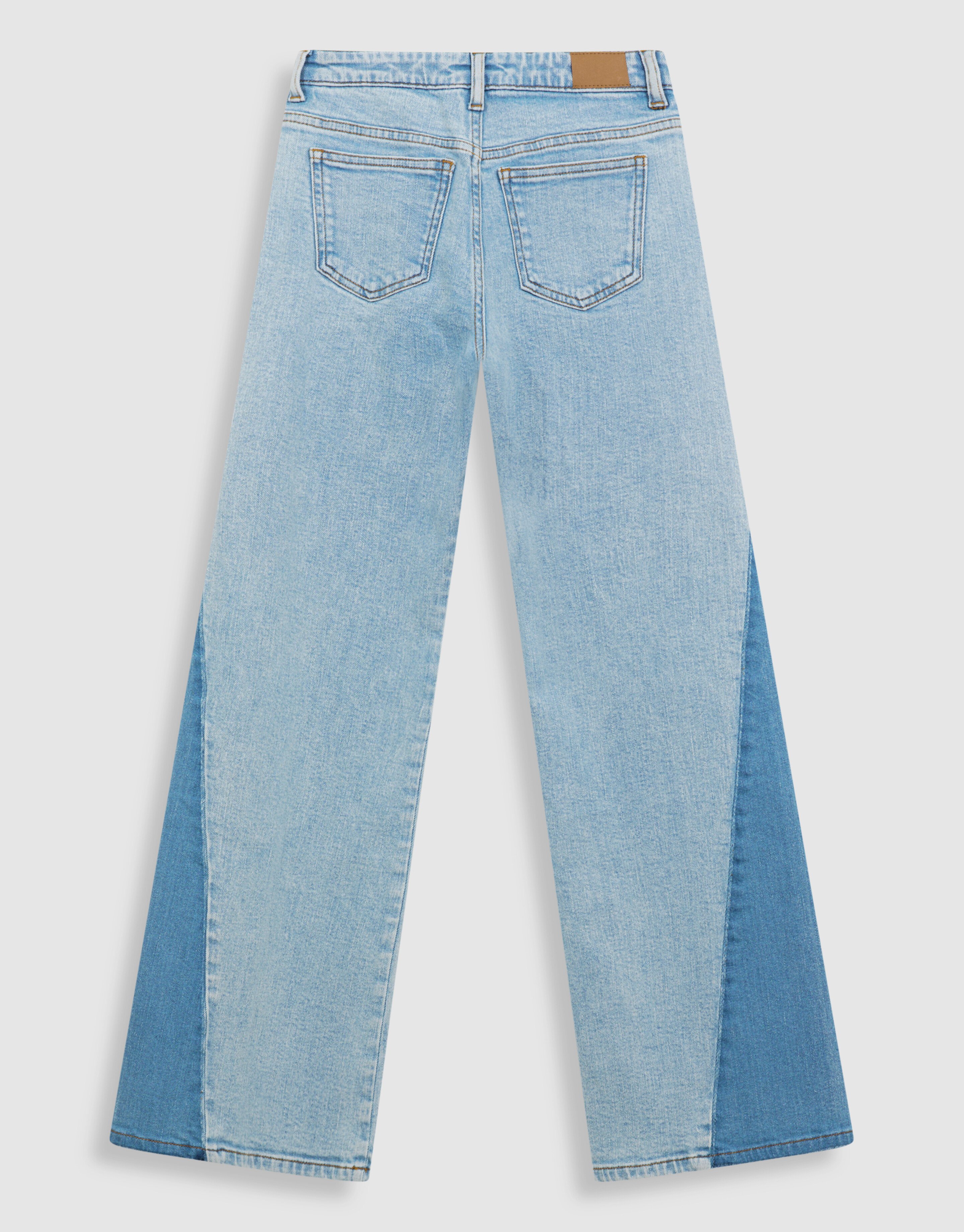 Two Tone Flared Fit Jeans Bleached SHOEBY GIRLS