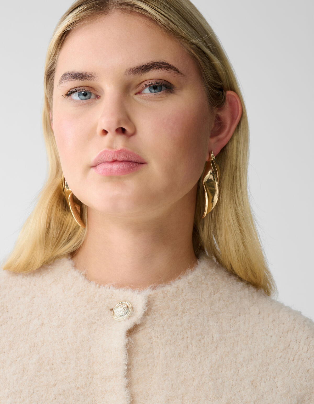 Teddy Knit Vest Gebroken Wit SHOEBY WOMEN