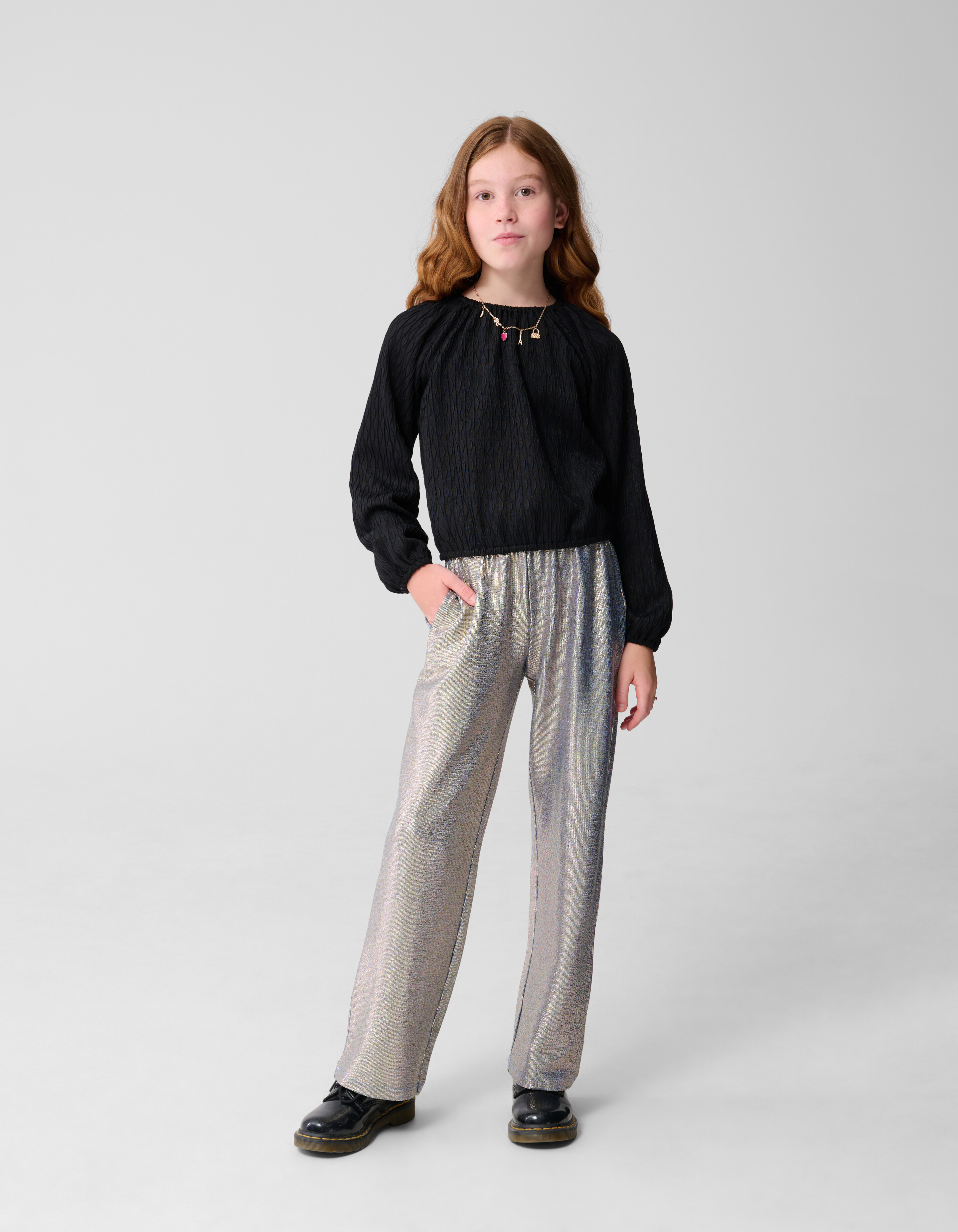 Metallic Broek Blauw SHOEBY GIRLS