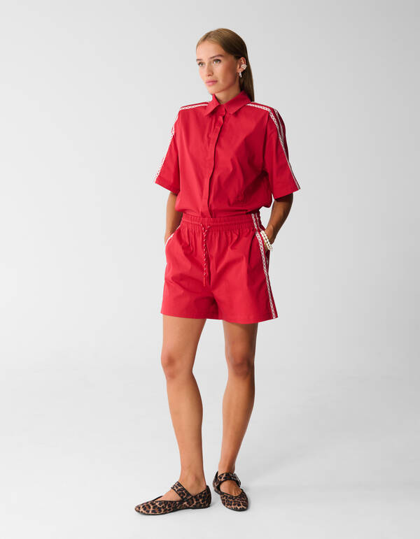 Sporty Tape Short Rood SHOEBY WOMEN