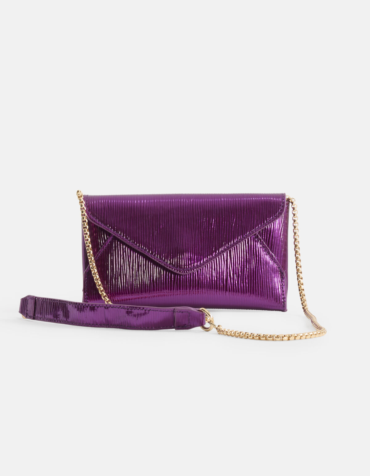 Metallic Clutch Paars SHOEBY ACCESSOIRES