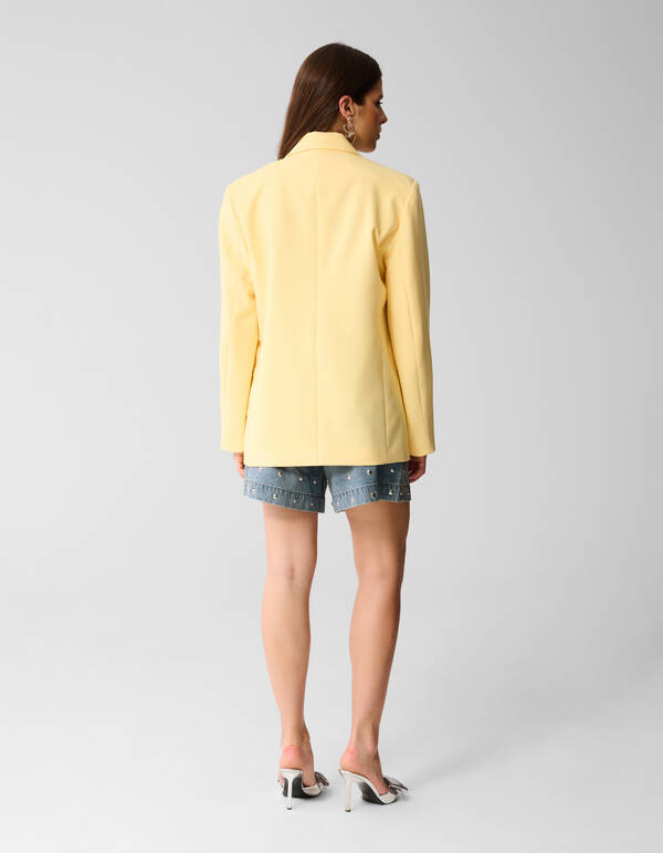 Oversized Strik Blazer Lichtgeel By Lizzy SHOEBY WOMEN