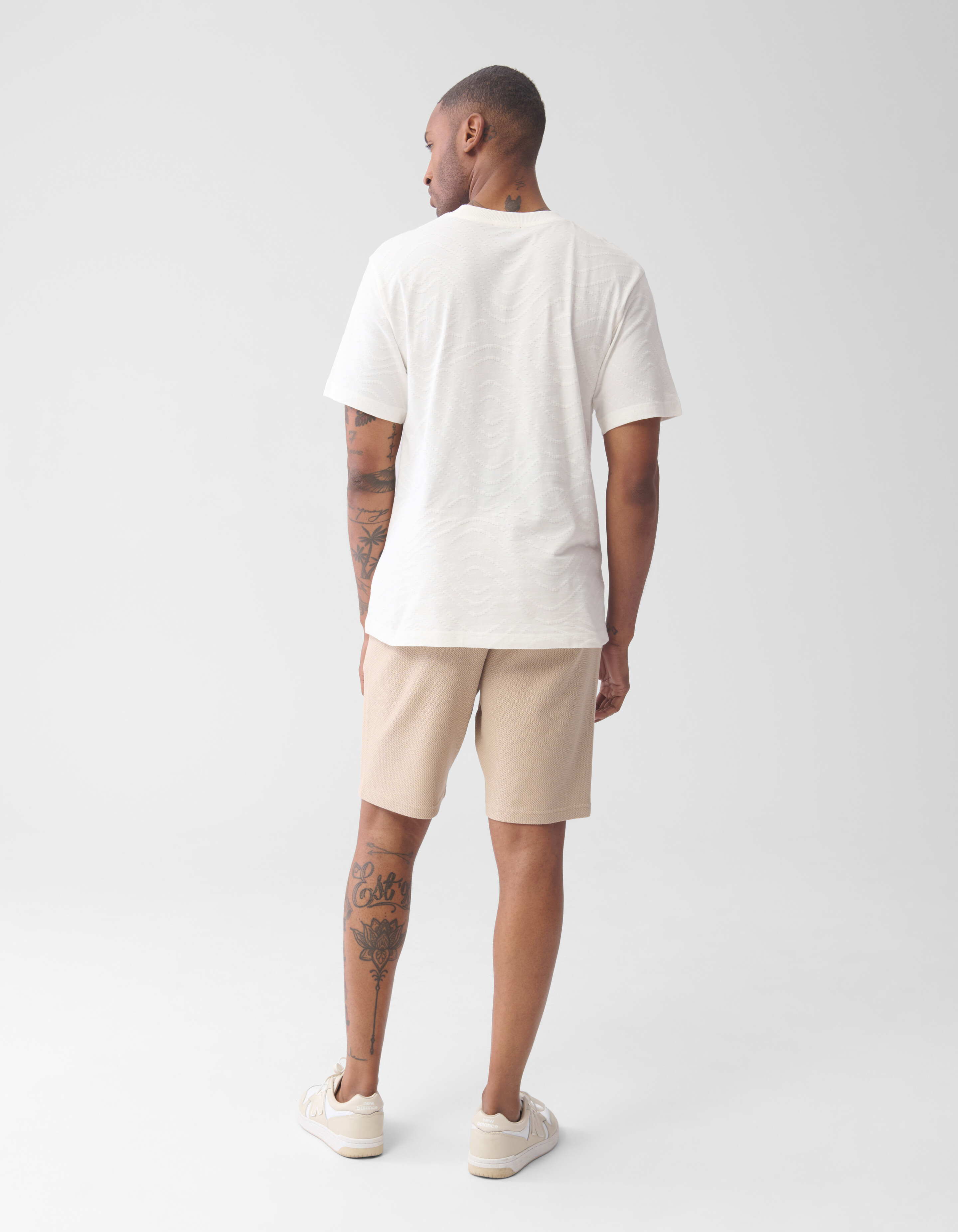Jacquard T-shirt Gebroken Wit SHOEBY MEN