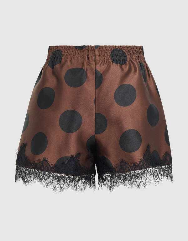Kanten Polkadot Short Bruin SHOEBY WOMEN