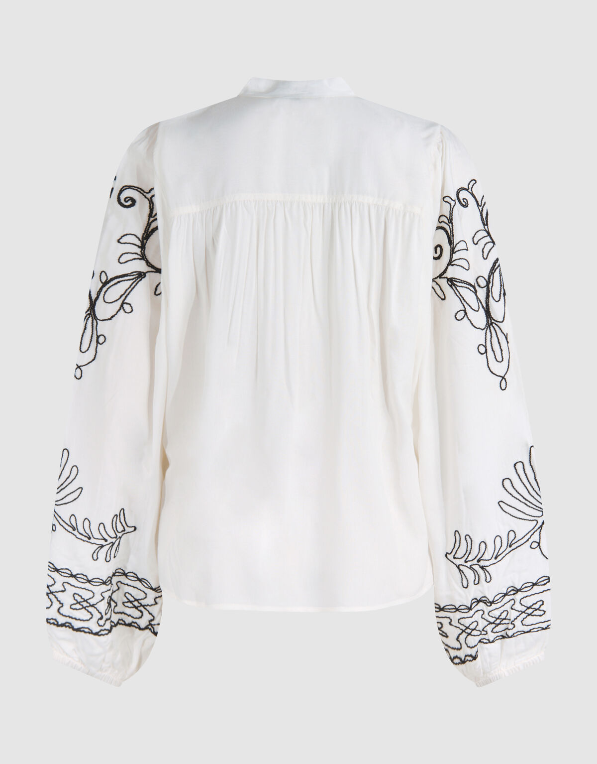 Cord Embroidery Blouse Gebroken Wit SHOEBY WOMEN