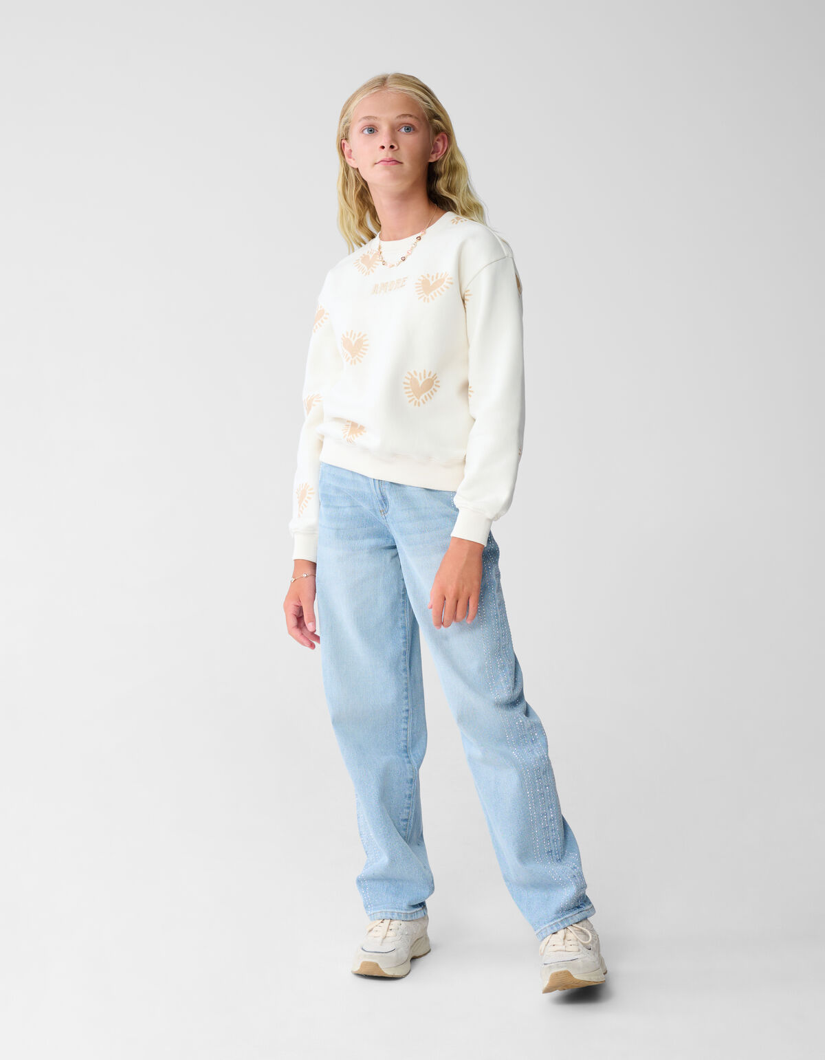 Strass Barrel Fit Jeans Blauw SHOEBY GIRLS