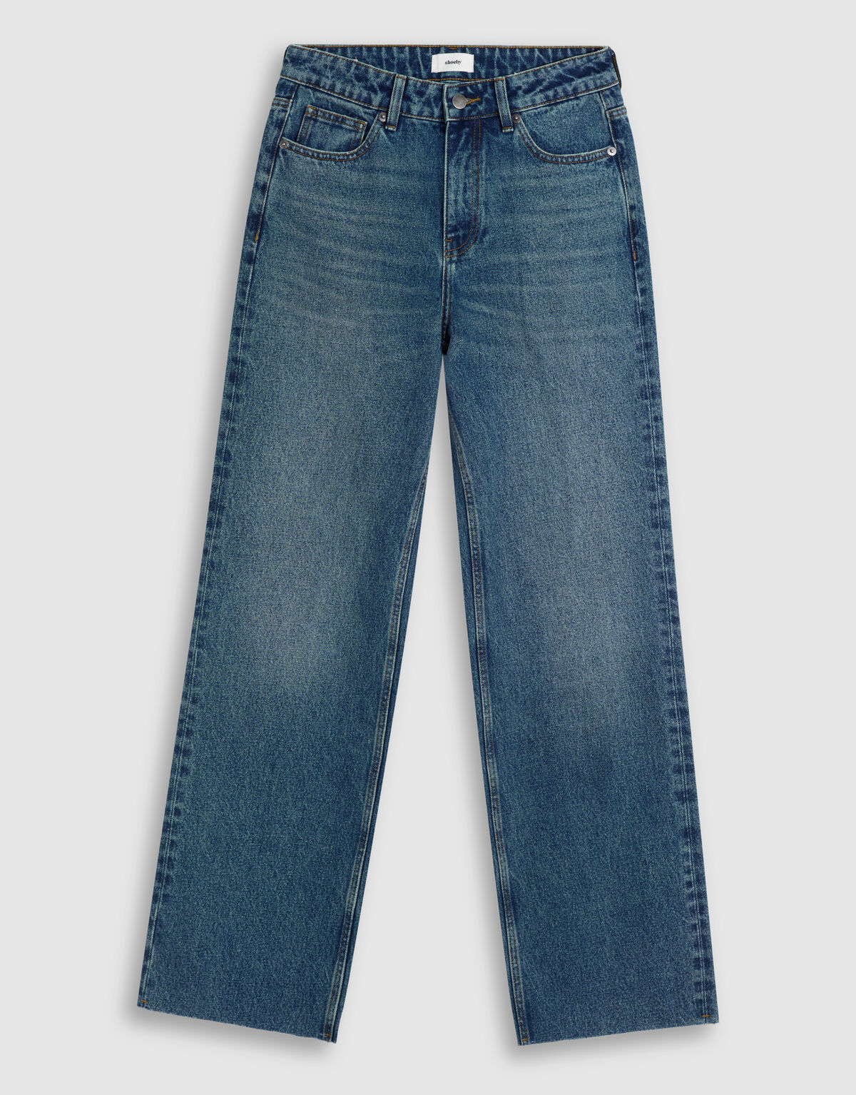 Wide Leg Fit Jeans Donkerblauw SHOEBY WOMEN