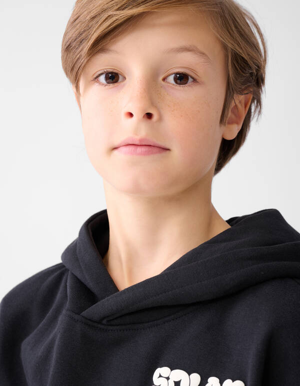 Tekstprint Hoodie Zwart SHOEBY BOYS