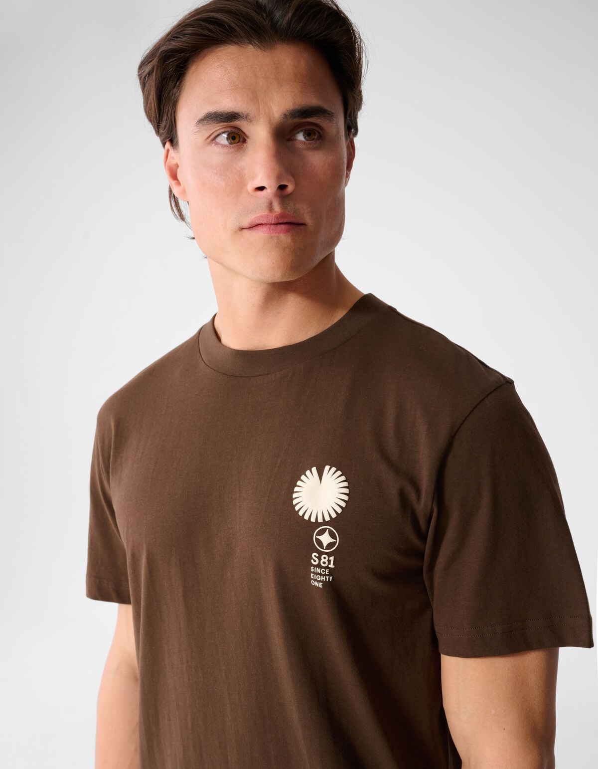 Radar Artwork T-shirt Donkerbruin SHOEBY MEN
