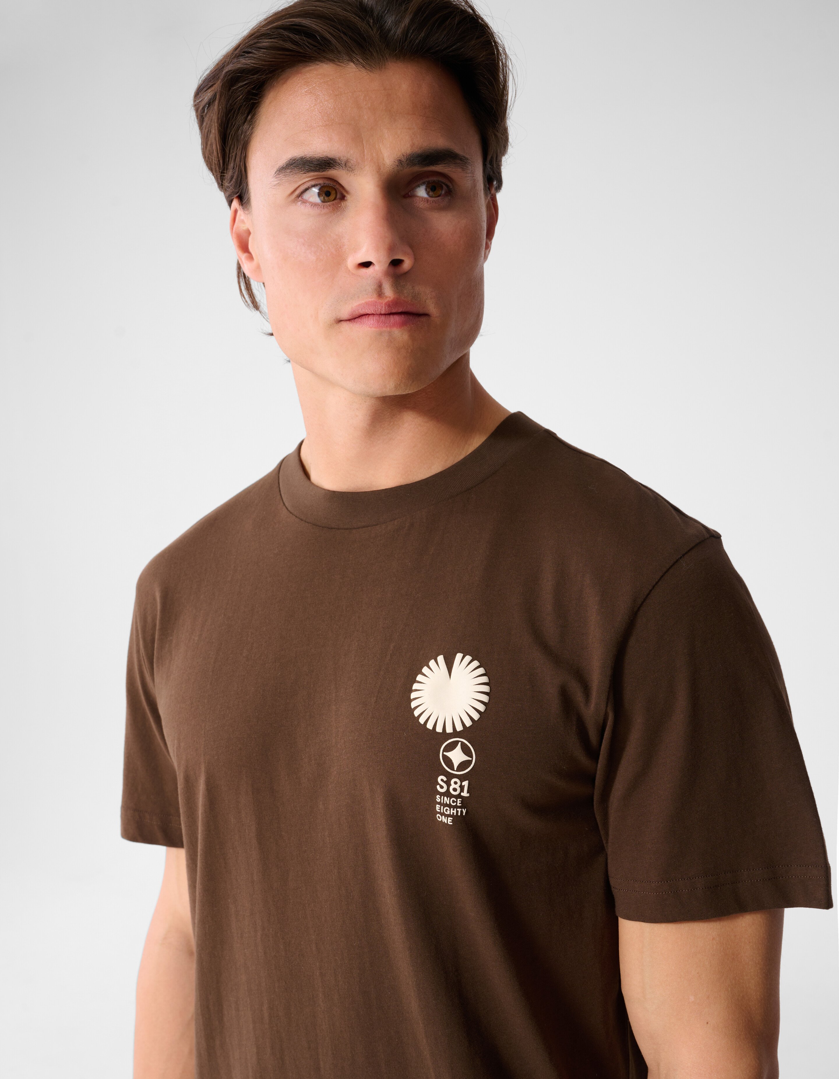 Radar Artwork T-shirt Donkerbruin SHOEBY MEN