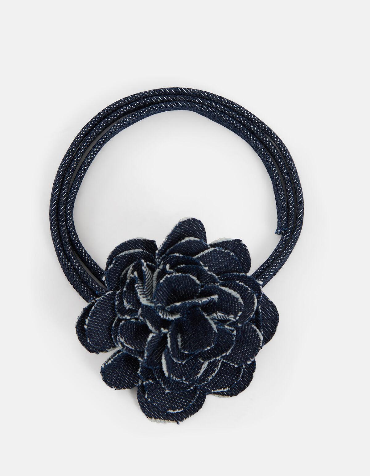 Denim Bloem Ketting Donkerblauw By Mieke SHOEBY ACCESSOIRES