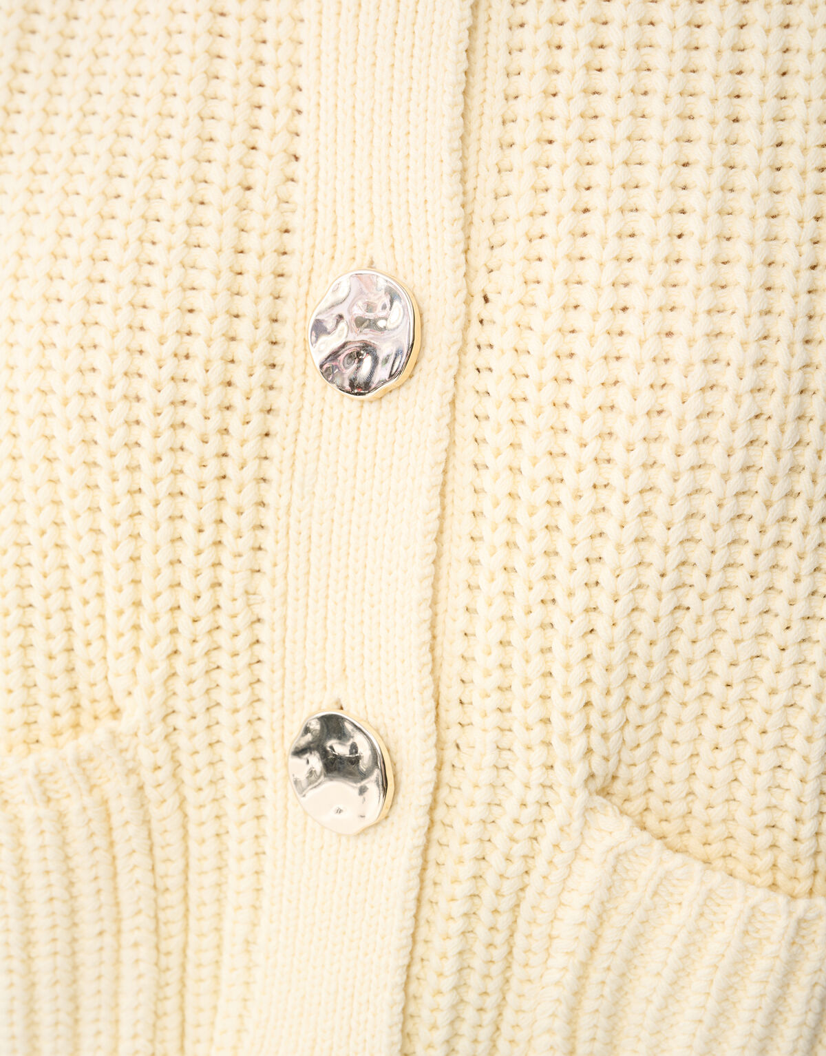 Big Button Gilet Gebroken Wit SHOEBY WOMEN