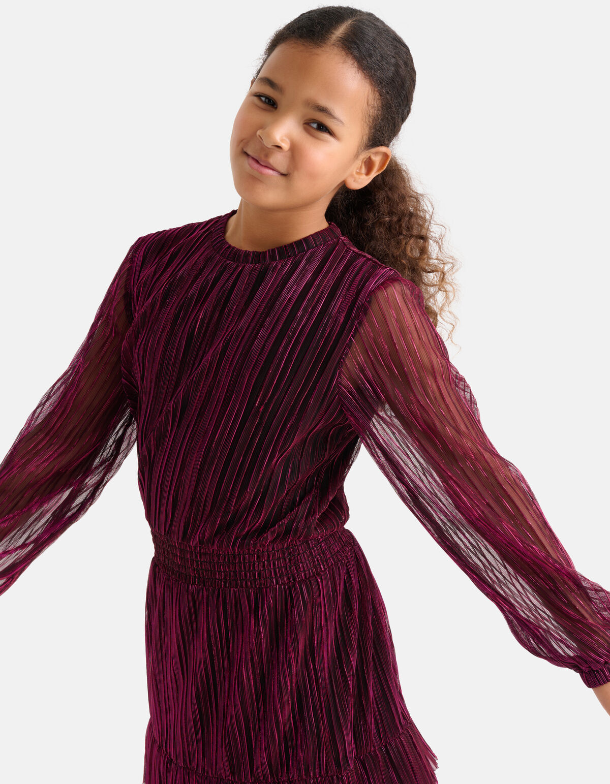 Crinkle Jurk Roze By Nicolette SHOEBY GIRLS