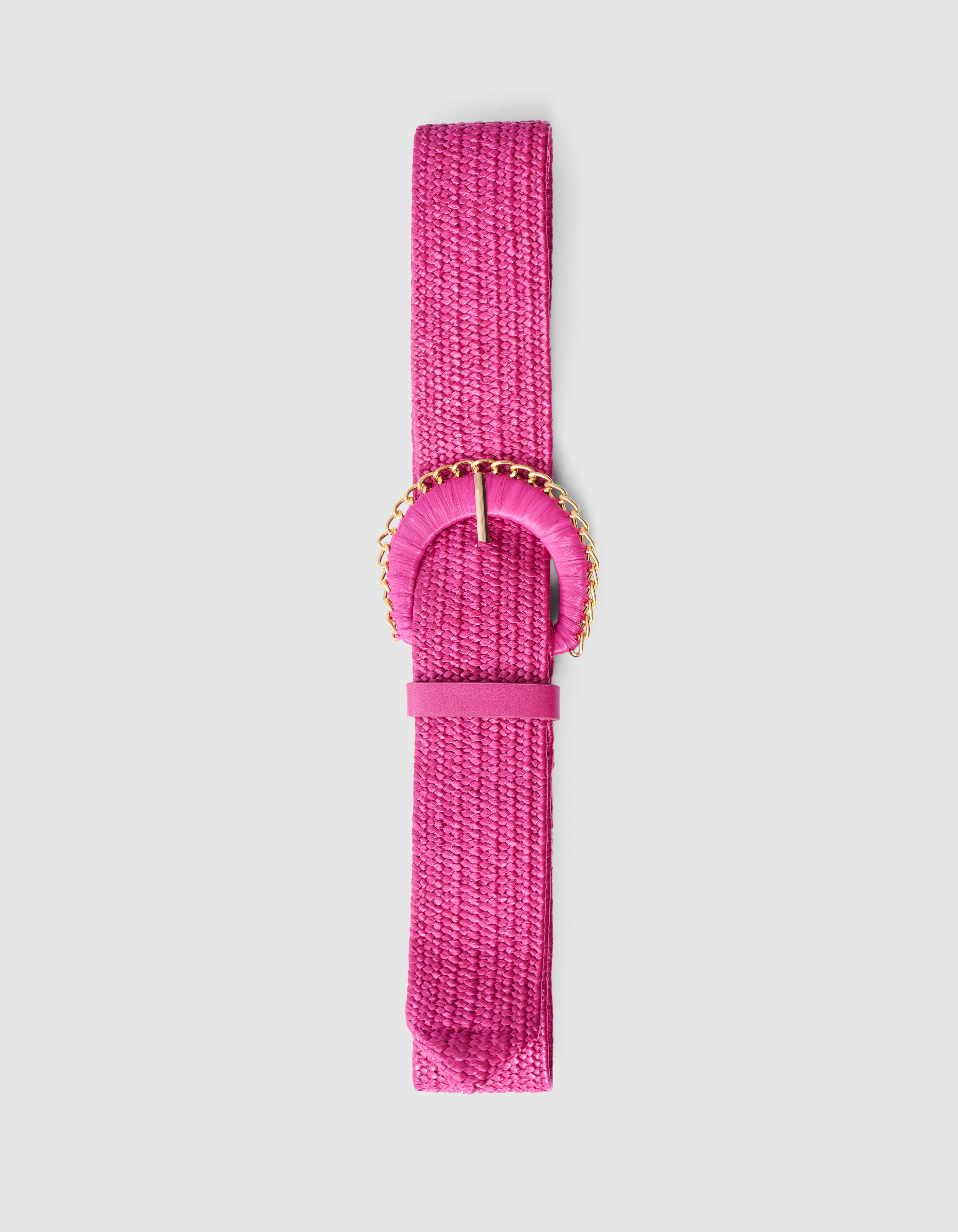 Chained Raffia Riem Roze SHOEBY ACCESSOIRES