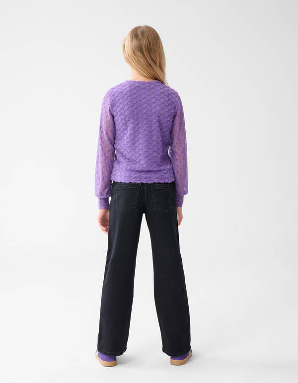 Strass Heart Straight Fit Jeans Zwart SHOEBY GIRLS